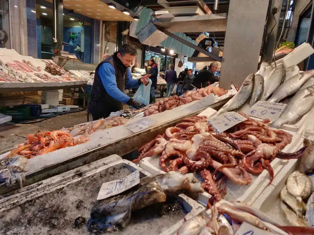 A moment during our walking food tour, one of the best things to do in Thessaloniki. SaltySoil