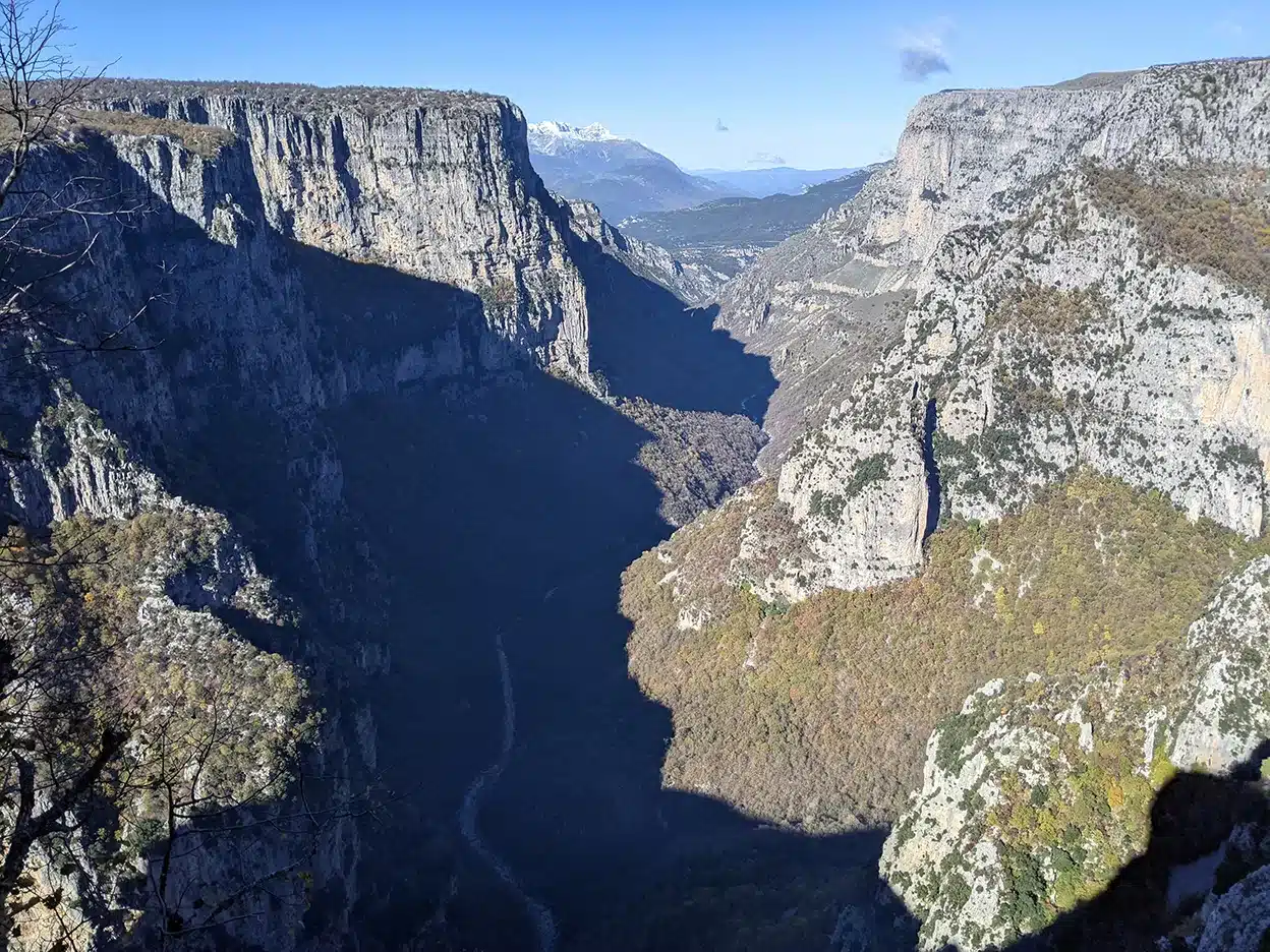 View of Vikos gorge from Beloi, experiences in Greece with SaltySoil