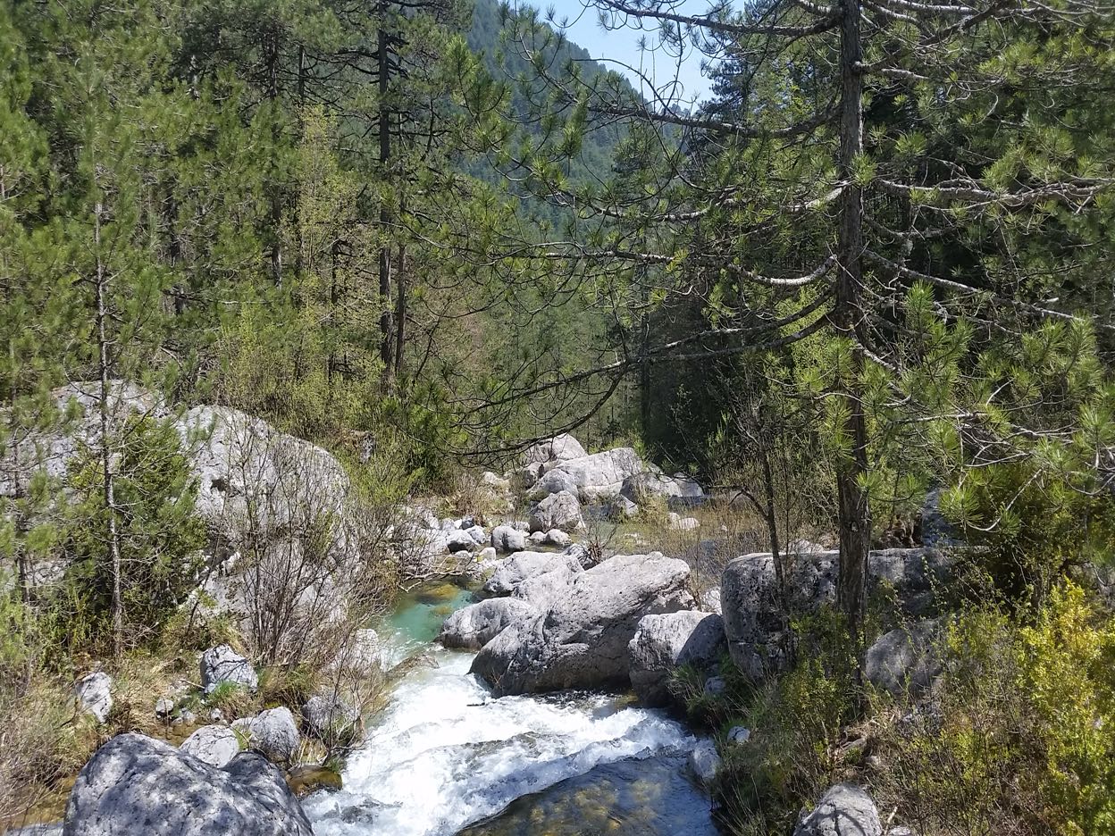 View of Enipeas Canyon in Olympus mountain, experiences in Greece with SaltySoil