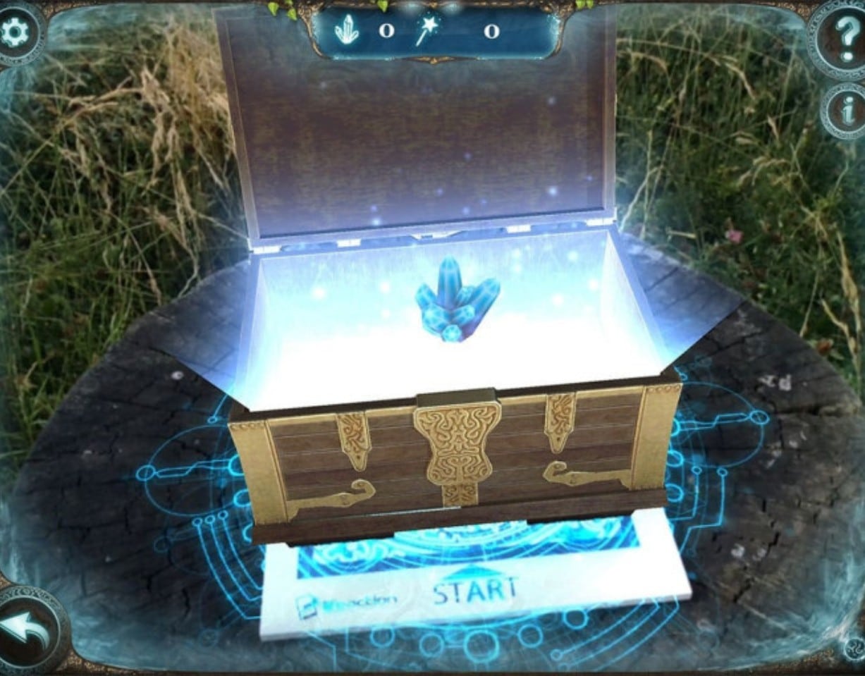 AR magic chest from Magic Portal team-building escape game in Thessaloniki
