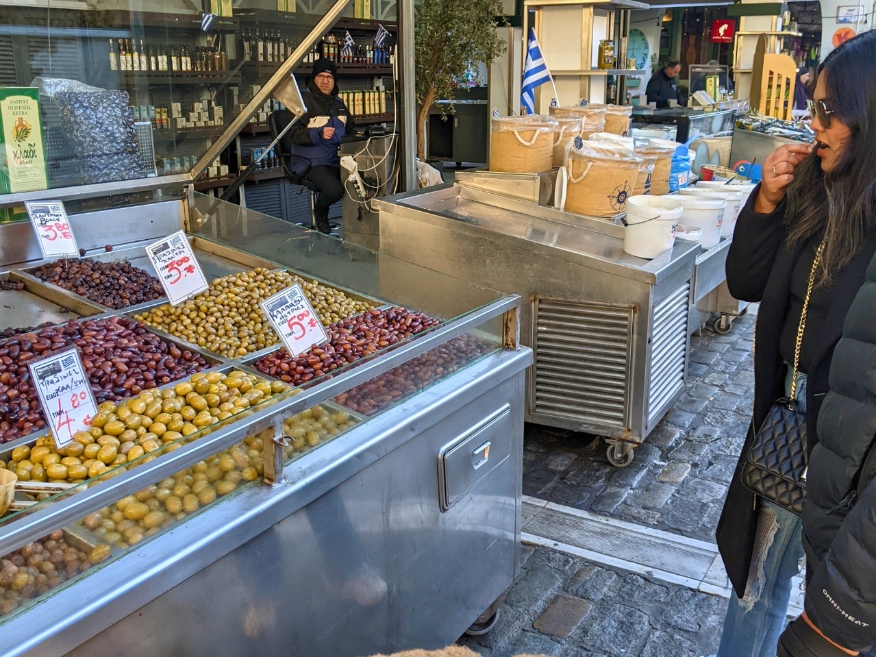 Greek olives served during a Thessaloniki food tour with Salty Soil, one of the top things to do in the city